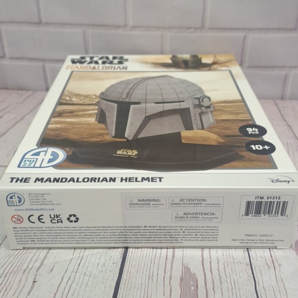 Star Wars Mandalorian Helmet 4D Puzzle, 94 Piece - Sealed Box - Picture 7 of 7